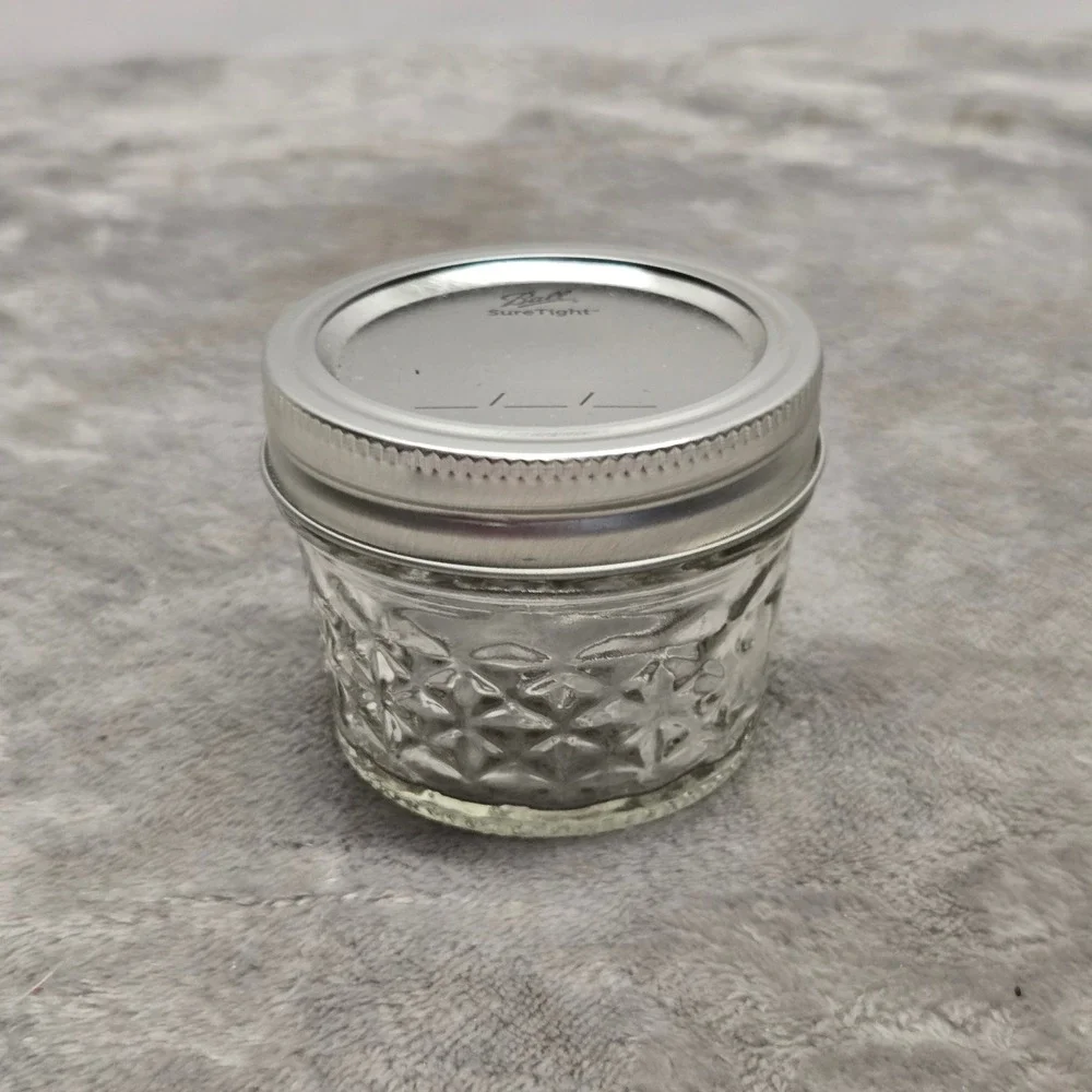 Ball 4oz Quilted Crystal Jelly Jar with SureTight Lid Clear Glass